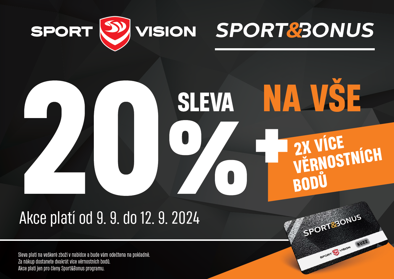 20 % sleva na vše + 2x více věrnostních bodů